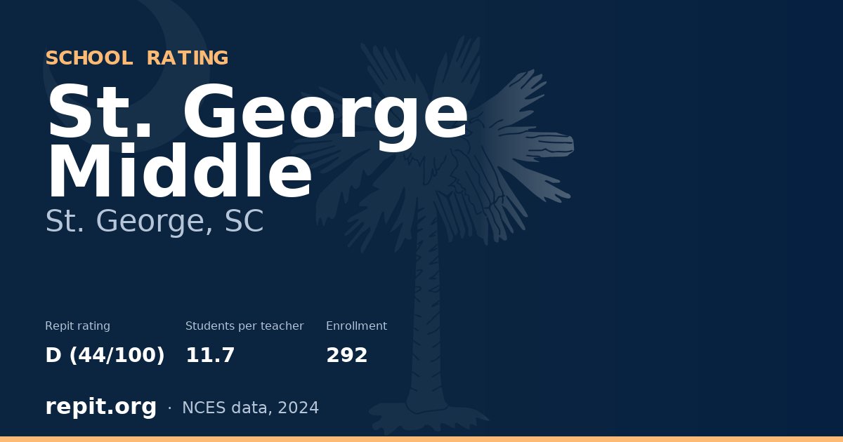 St. George Middle, St. George, SC — Repit school rating D (44/100)