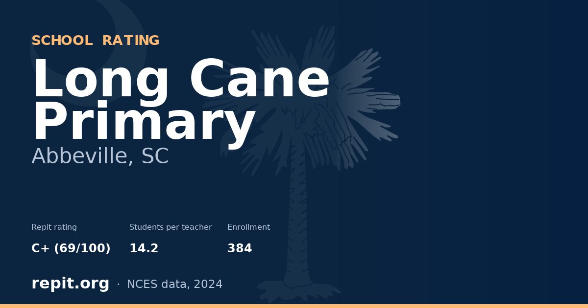 Long Cane Primary, Abbeville, SC — Repit school rating C+ (69/100)