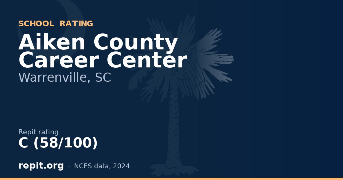 Aiken County Career Center, Warrenville, SC — Repit school rating C (58/100)