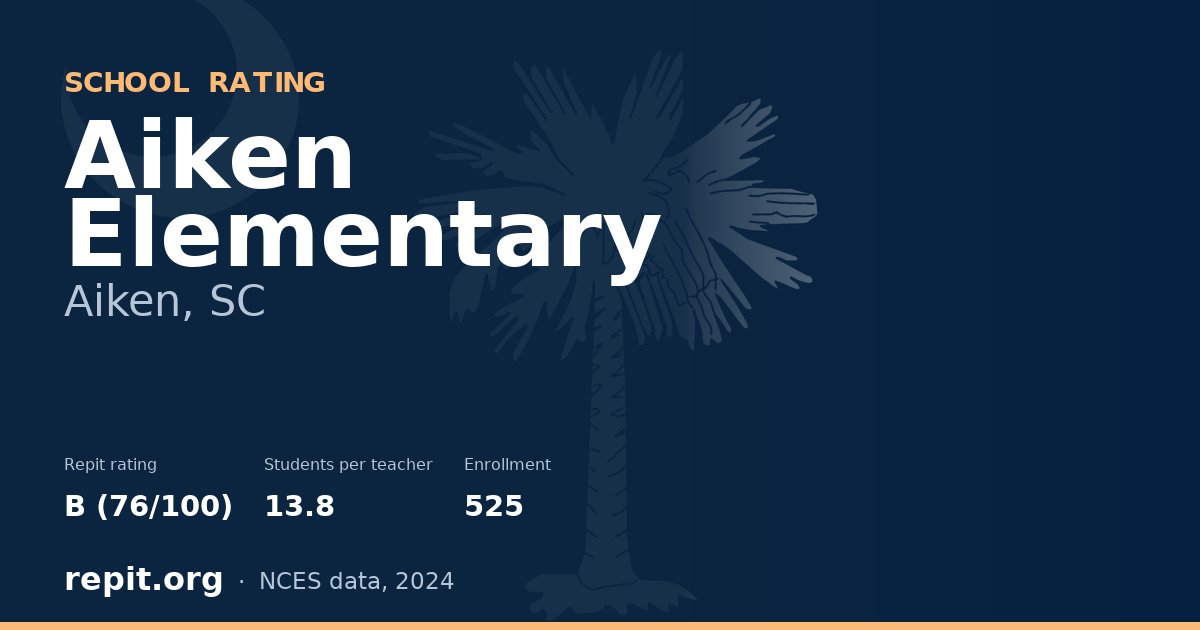 Aiken Elementary, Aiken, SC — Repit school rating B (76/100)