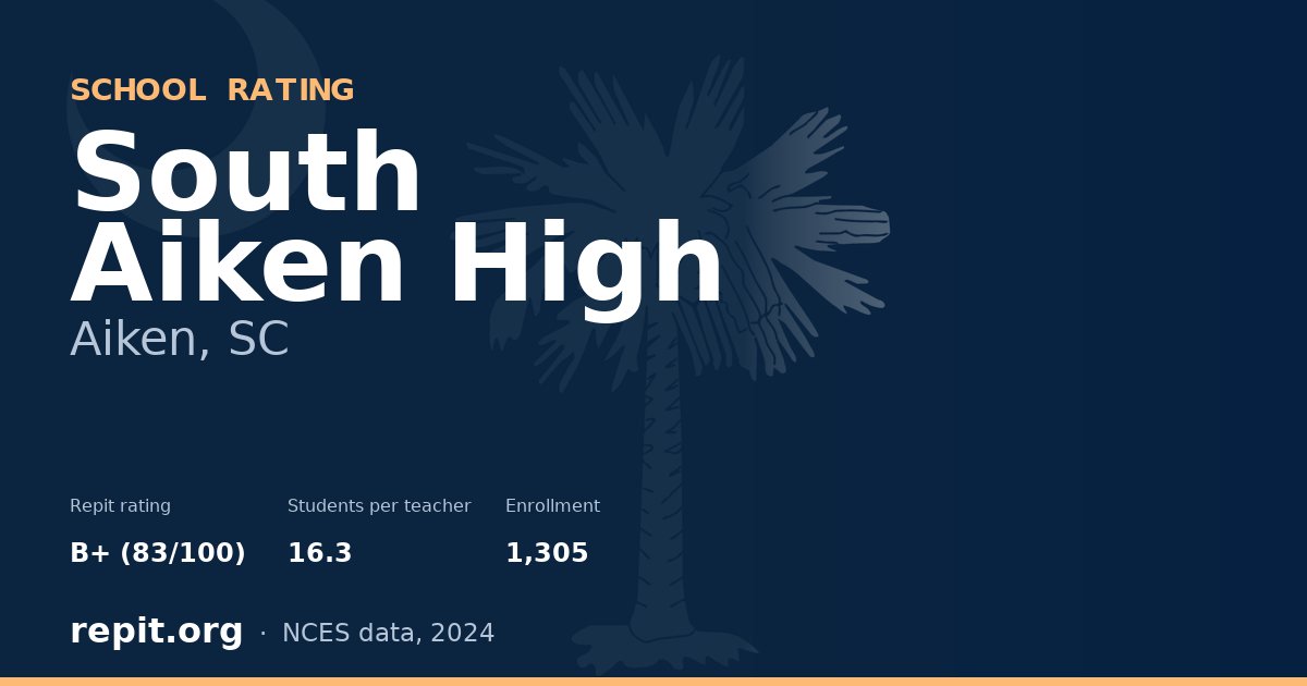 South Aiken High, Aiken, SC — Repit school rating B+ (83/100)