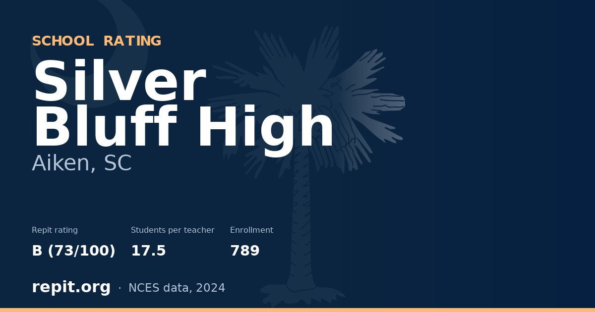 Silver Bluff High, Aiken, SC — Repit school rating B (73/100)
