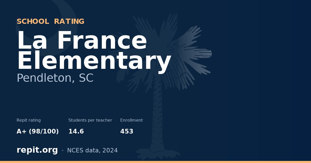 La France Elementary, Pendleton, SC — Repit school rating A+ (98/100)