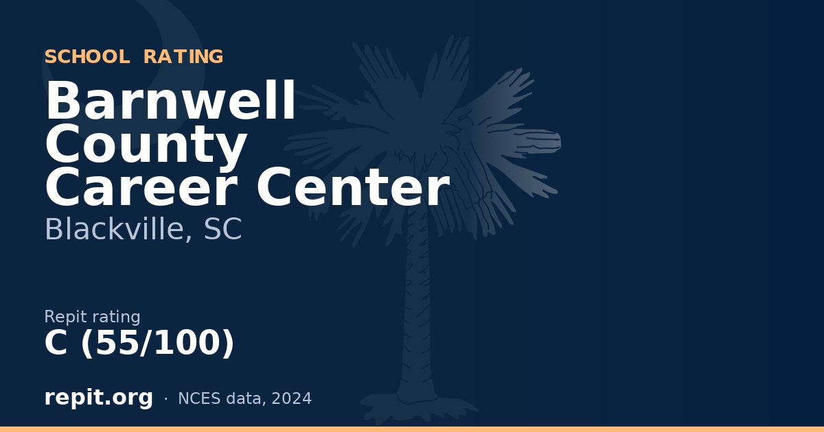 Barnwell County Career Center, Blackville, SC — Repit school rating C (55/100)