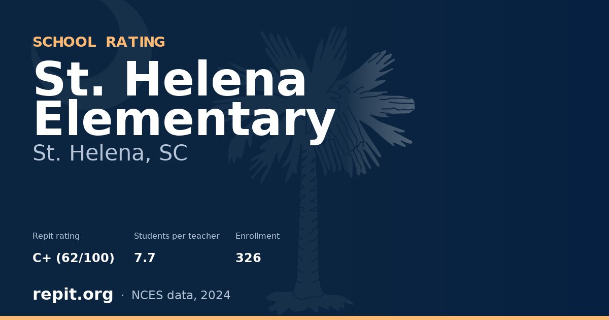 St. Helena Elementary, St. Helena, SC — Repit school rating C+ (62/100)