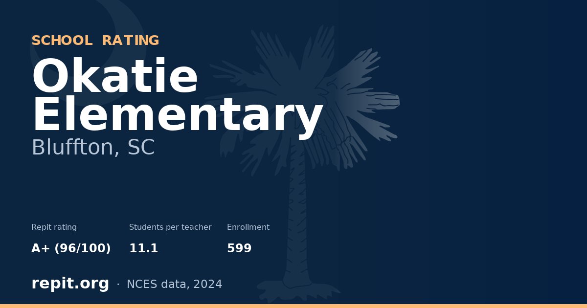 Okatie Elementary, Bluffton, SC — Repit school rating A+ (96/100)