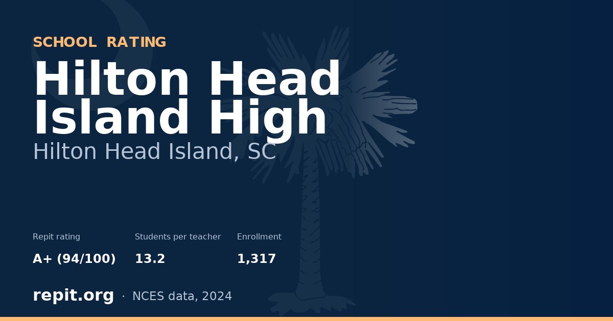 Hilton Head Island High, Hilton Head Island, SC — Repit school rating A+ (94/100)