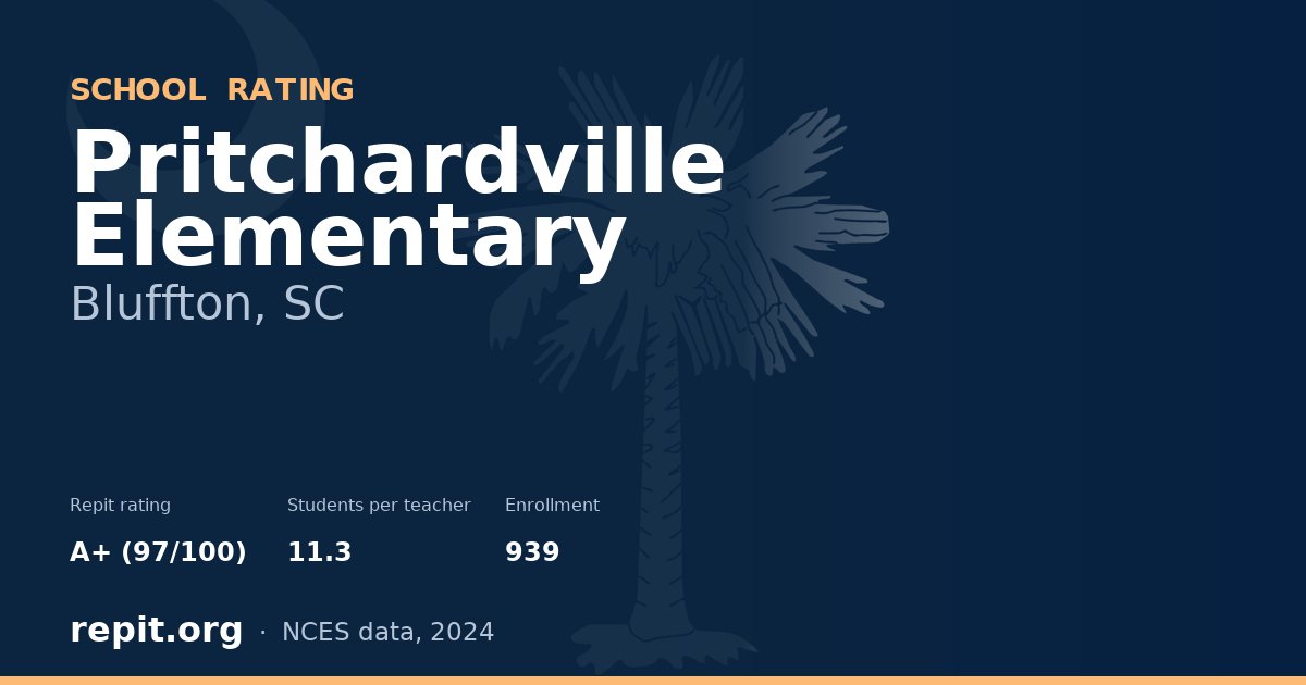 Pritchardville Elementary, Bluffton, SC — Repit school rating A+ (97/100)