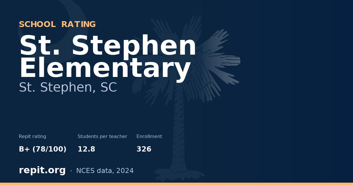 St. Stephen Elementary, St. Stephen, SC — Repit school rating B+ (78/100)