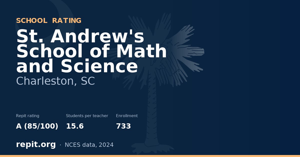 St. Andrew's School of Math and Science, Charleston, SC — Repit school rating A (85/100)