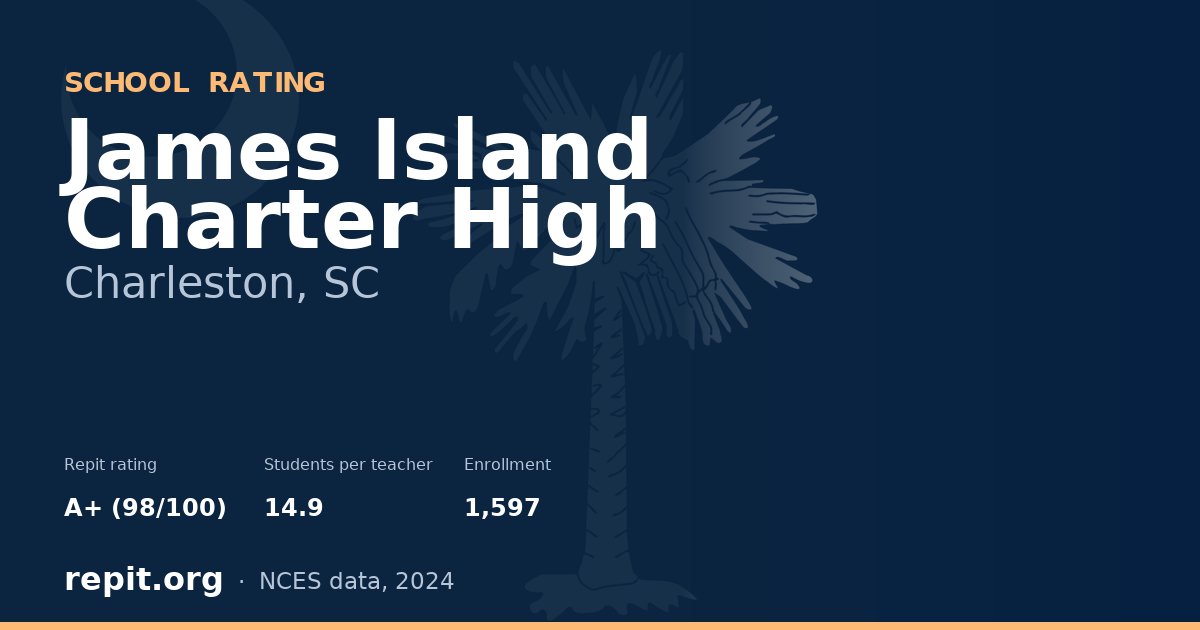 James Island Charter High, Charleston, SC — Repit school rating A+ (98/100)