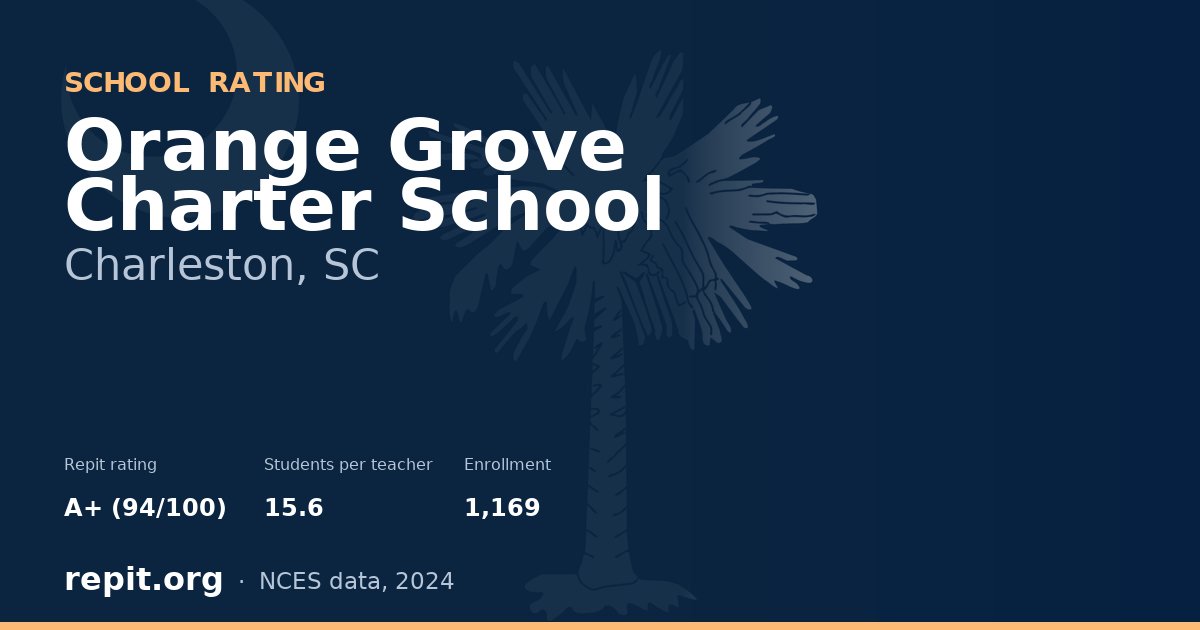 Orange Grove Charter School, Charleston, SC — Repit school rating A+ (94/100)