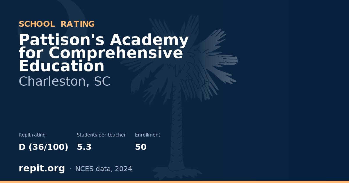 Pattison's Academy for Comprehensive Education, Charleston, SC — Repit school rating D (36/100)