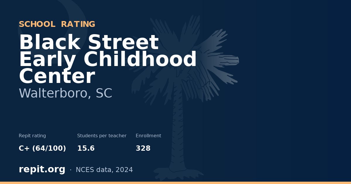 Black Street Early Childhood Center, Walterboro, SC — Repit school rating C+ (64/100)