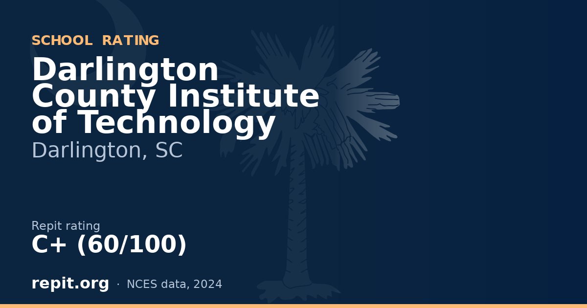 Darlington County Institute of Technology, Darlington, SC — Repit school rating C+ (60/100)