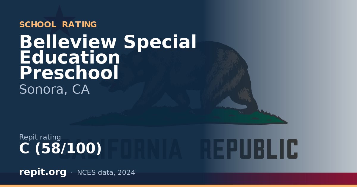 Belleview Special Education Preschool, Sonora, CA — Repit school rating C (58/100)