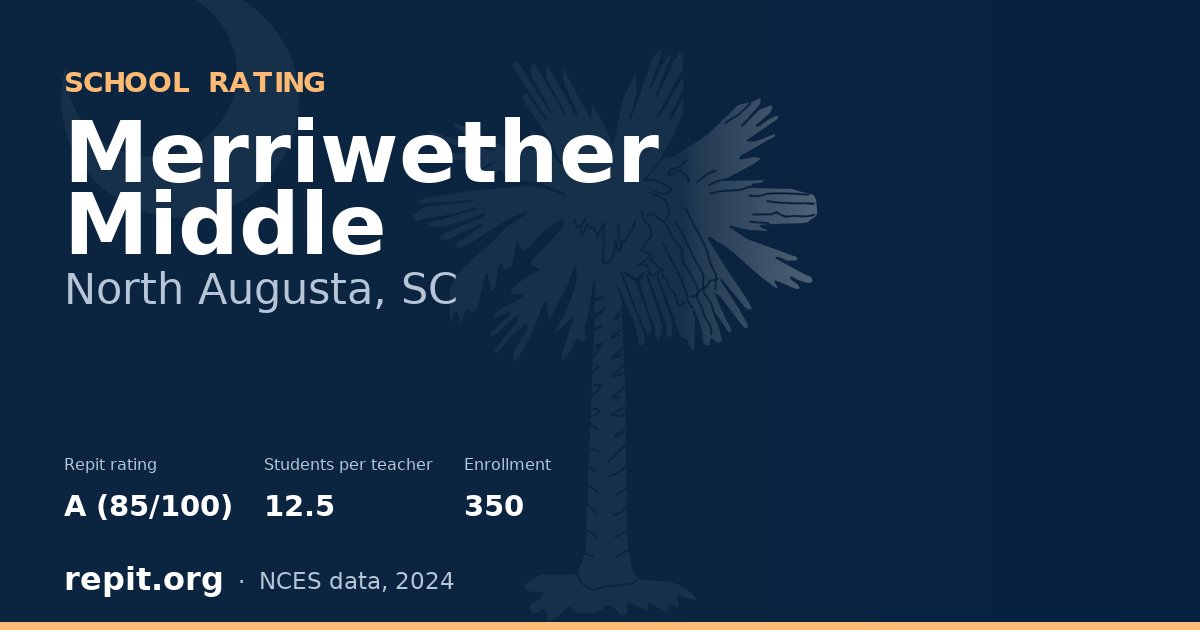 Merriwether Middle, North Augusta, SC — Repit school rating A (85/100)