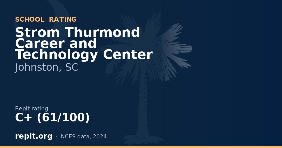 Strom Thurmond Career and Technology Center, Johnston, SC — Repit school rating C+ (61/100)