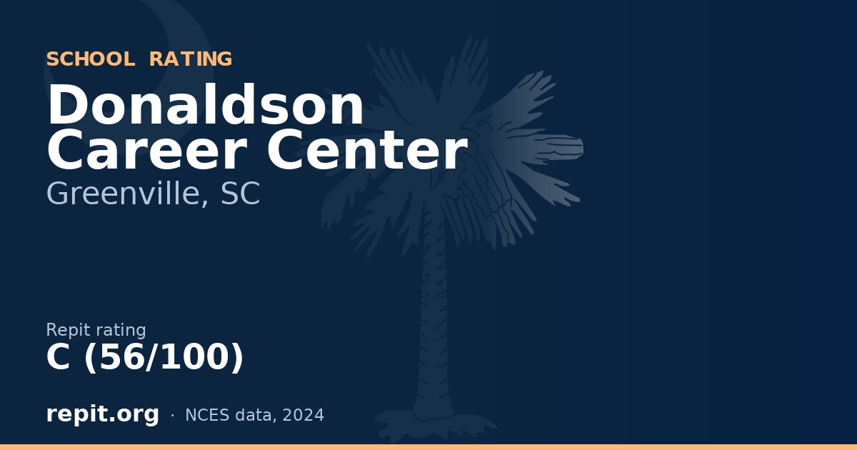 Donaldson Career Center, Greenville, SC — Repit school rating C (56/100)