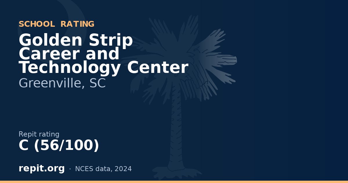 Golden Strip Career and Technology Center, Greenville, SC — Repit school rating C (56/100)