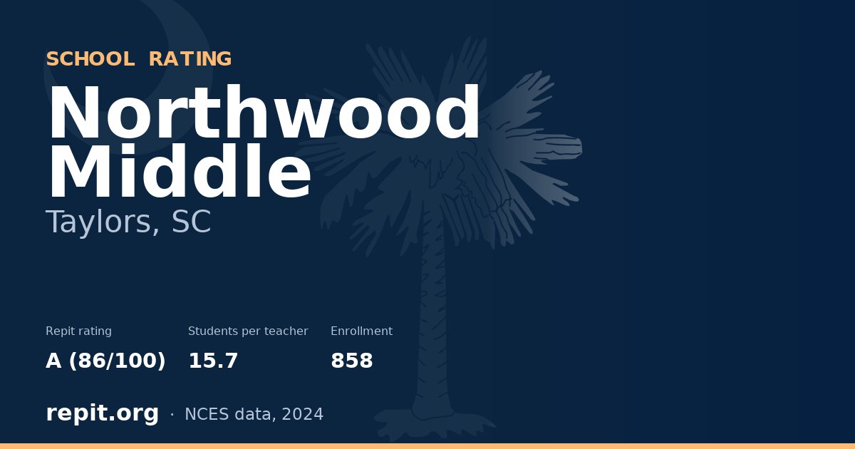 Northwood Middle, Taylors, SC — Repit school rating A (86/100)