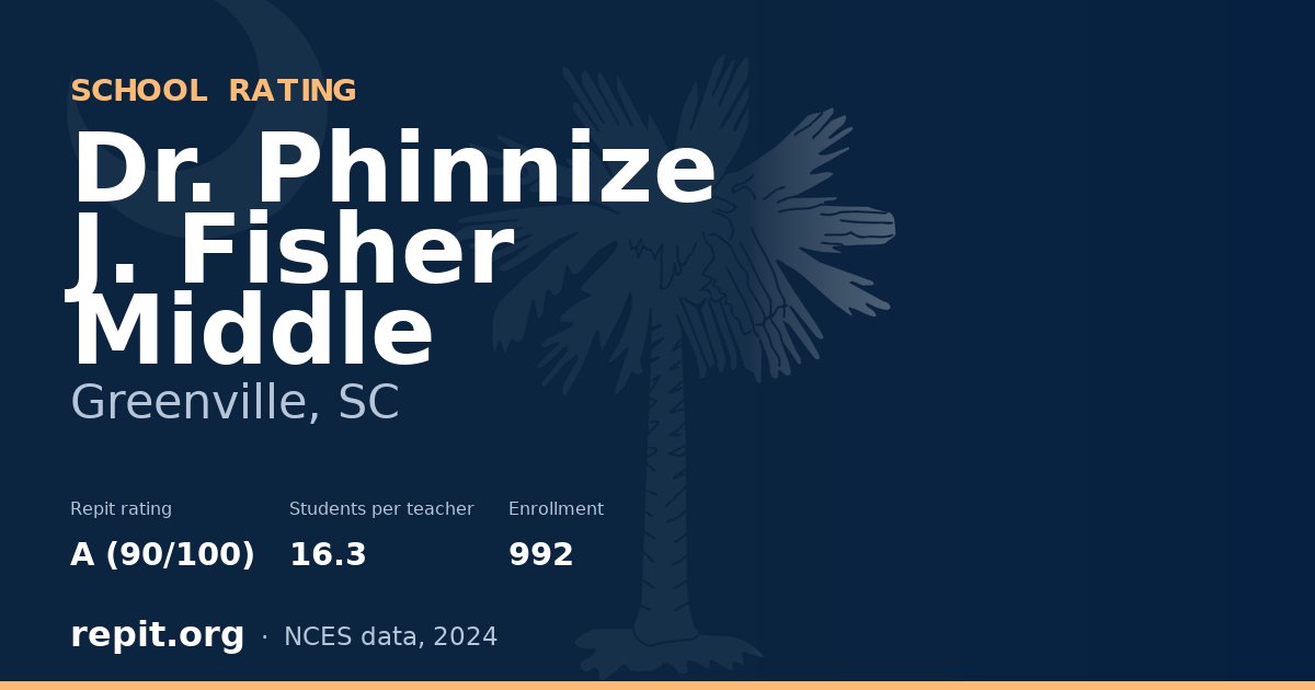 Dr. Phinnize J. Fisher Middle, Greenville, SC — Repit school rating A (90/100)