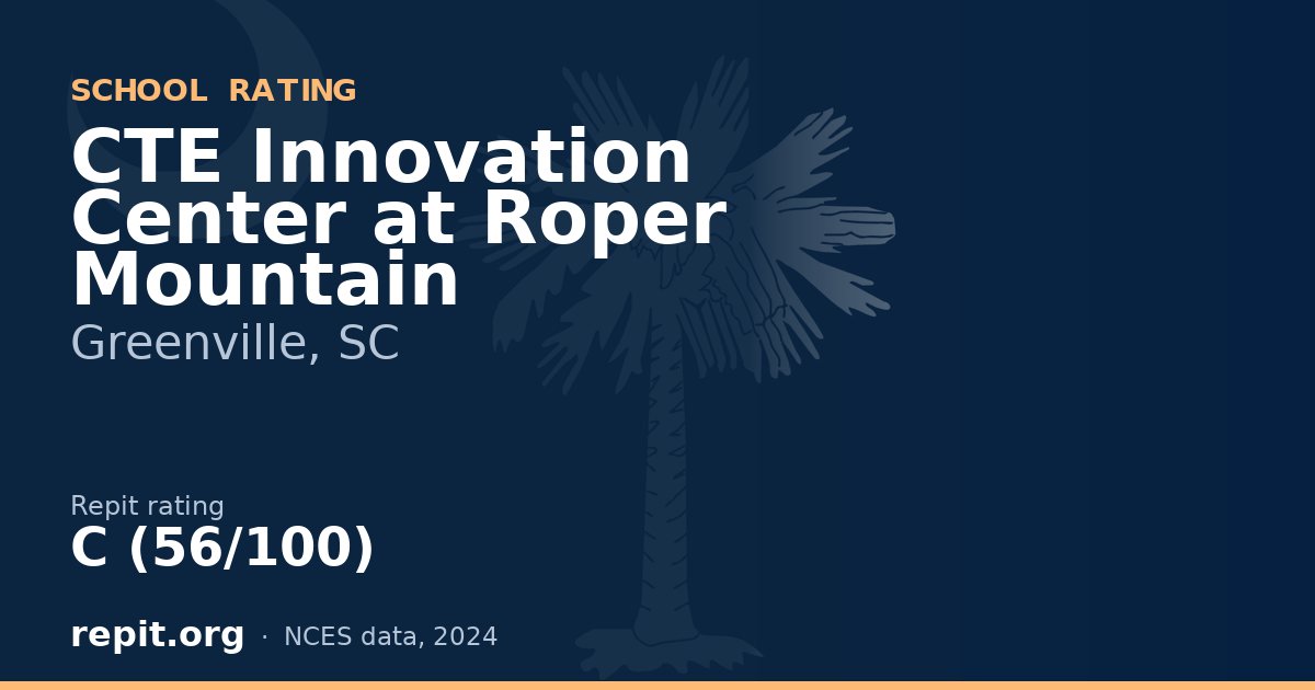 CTE Innovation Center at Roper Mountain, Greenville, SC — Repit school rating C (56/100)