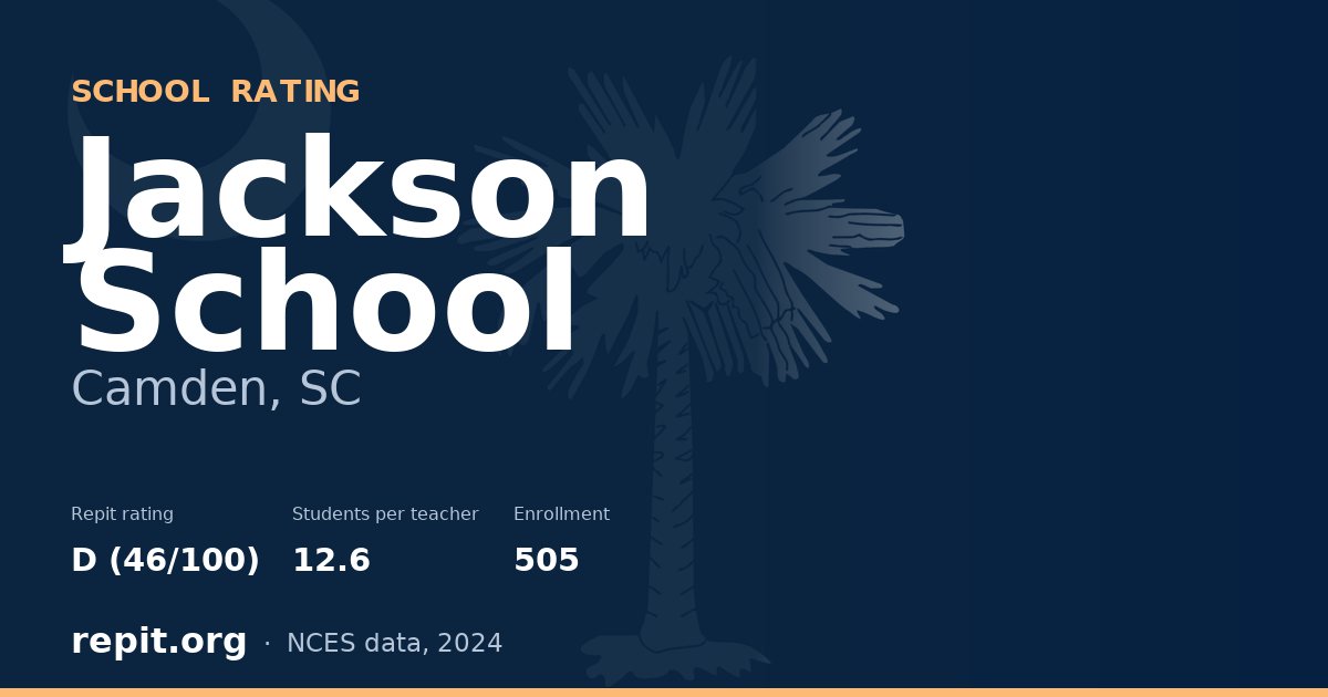 Jackson School, Camden, SC — Repit school rating D (46/100)
