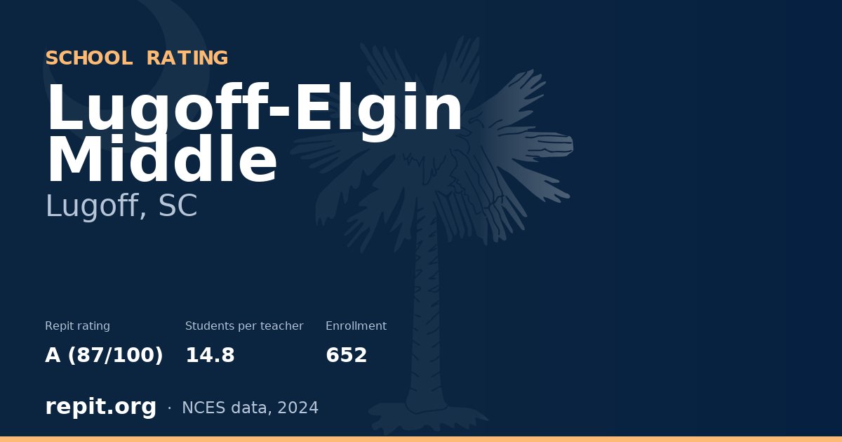 Lugoff-Elgin Middle, Lugoff, SC — Repit school rating A (87/100)