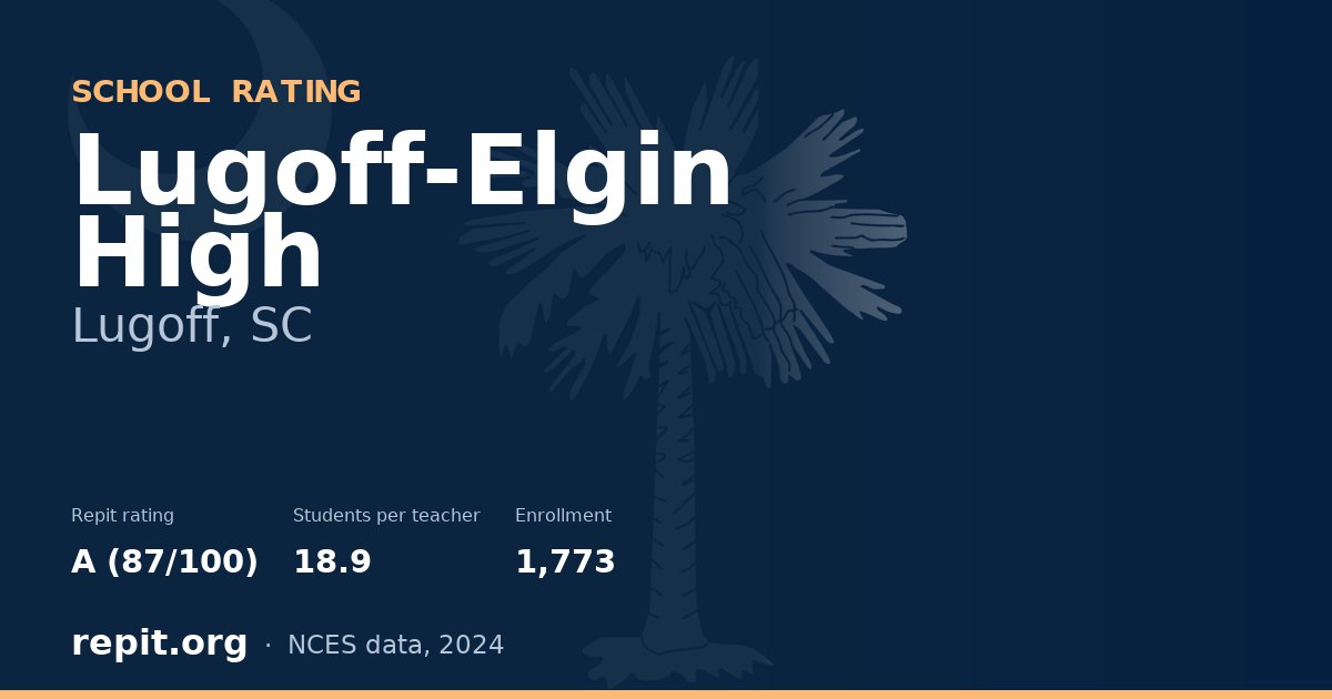 Lugoff-Elgin High, Lugoff, SC — Repit school rating A (87/100)