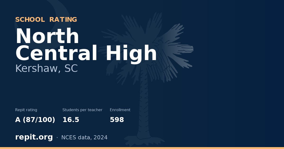 North Central High, Kershaw, SC — Repit school rating A (87/100)