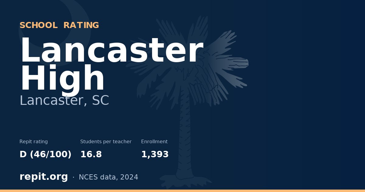 Lancaster High, Lancaster, SC — Repit school rating D (46/100)