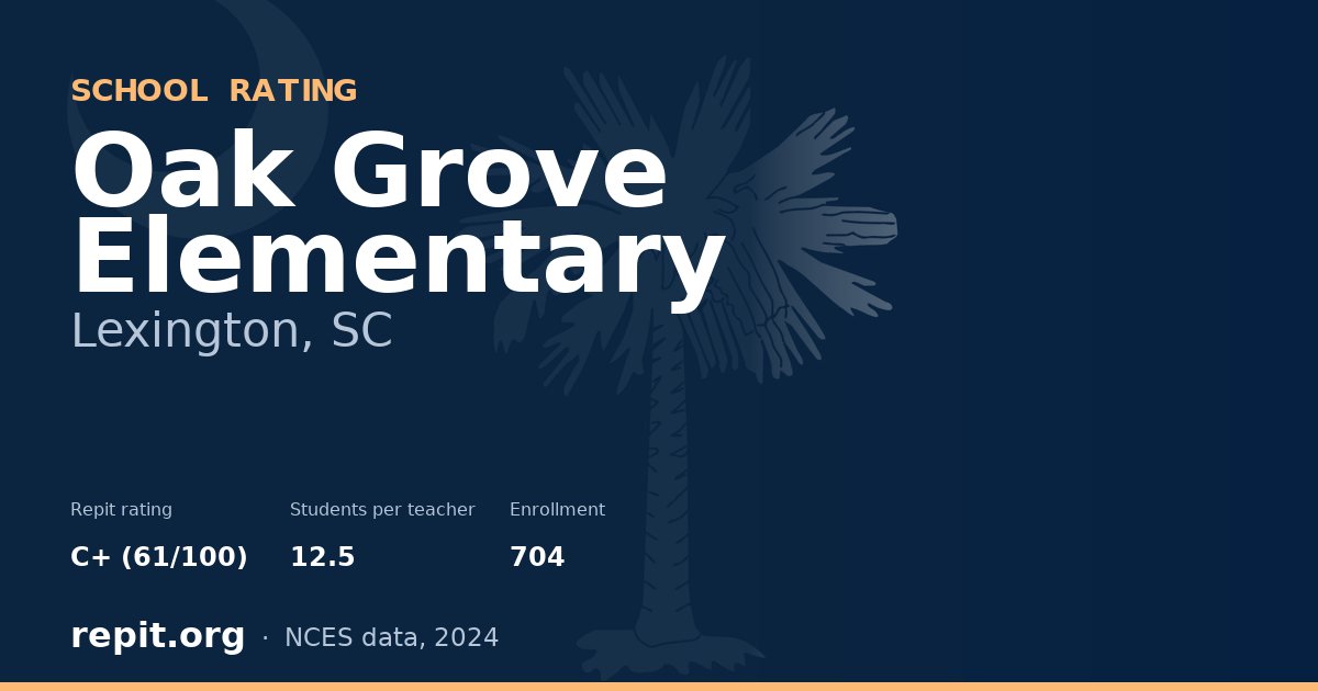 Oak Grove Elementary, Lexington, SC — Repit school rating C+ (61/100)
