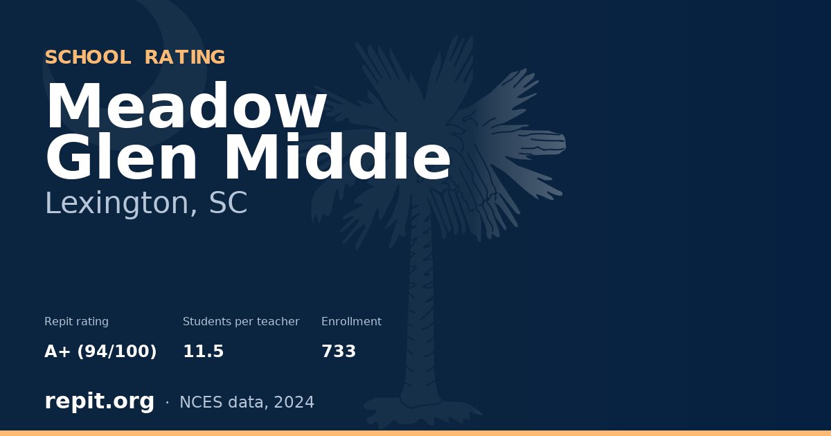 Meadow Glen Middle, Lexington, SC — Repit school rating A+ (94/100)
