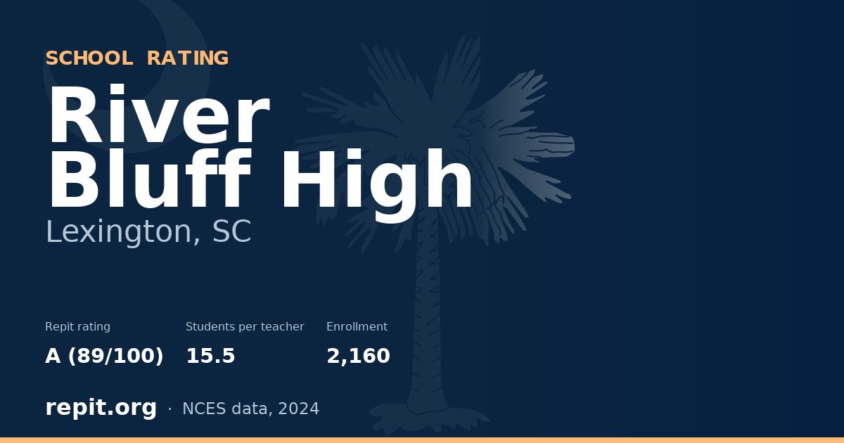 River Bluff High, Lexington, SC — Repit school rating A (89/100)