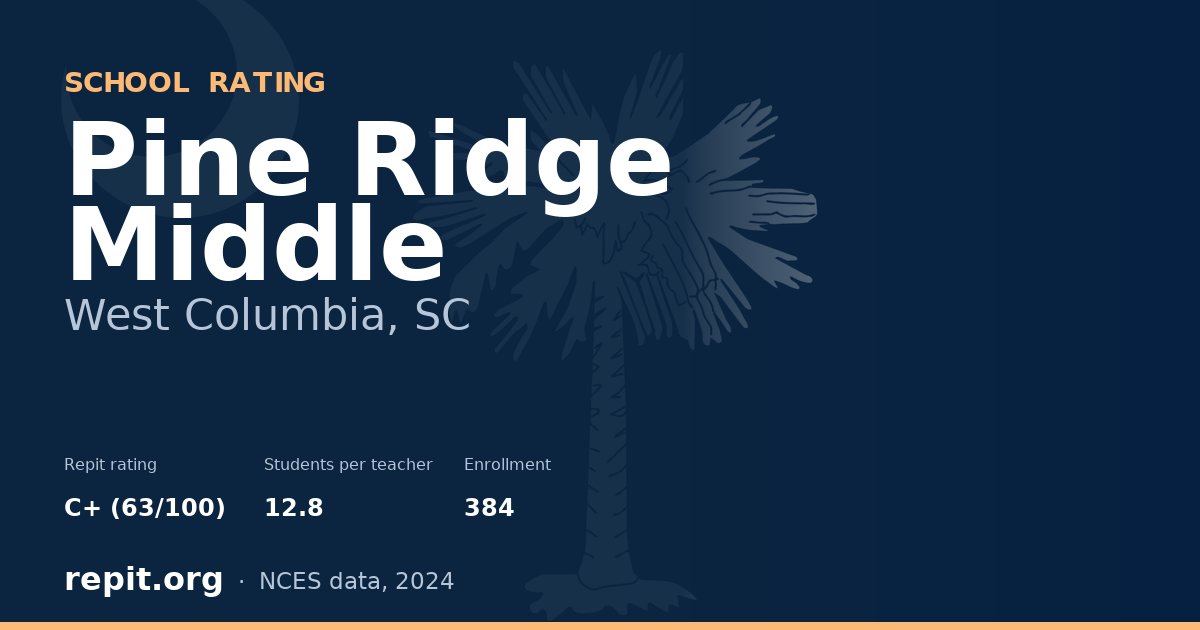 Pine Ridge Middle, West Columbia, SC — Repit school rating C+ (63/100)