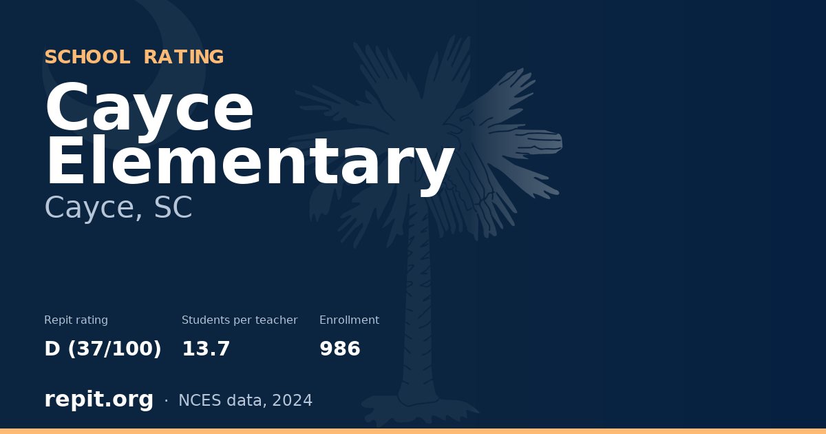 Cayce Elementary, Cayce, SC — Repit school rating D (37/100)