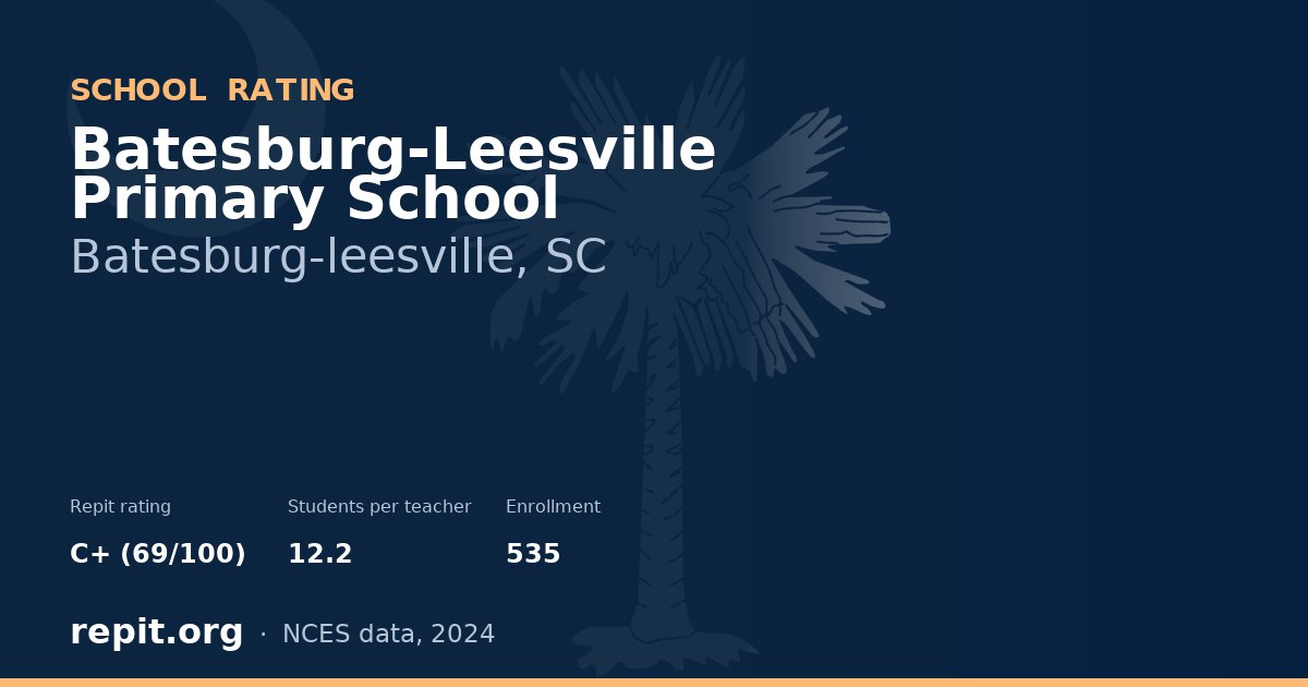 Batesburg-Leesville Primary School, Batesburg-leesville, SC — Repit school rating C+ (69/100)