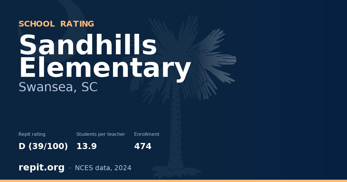 Sandhills Elementary, Swansea, SC — Repit school rating D (39/100)