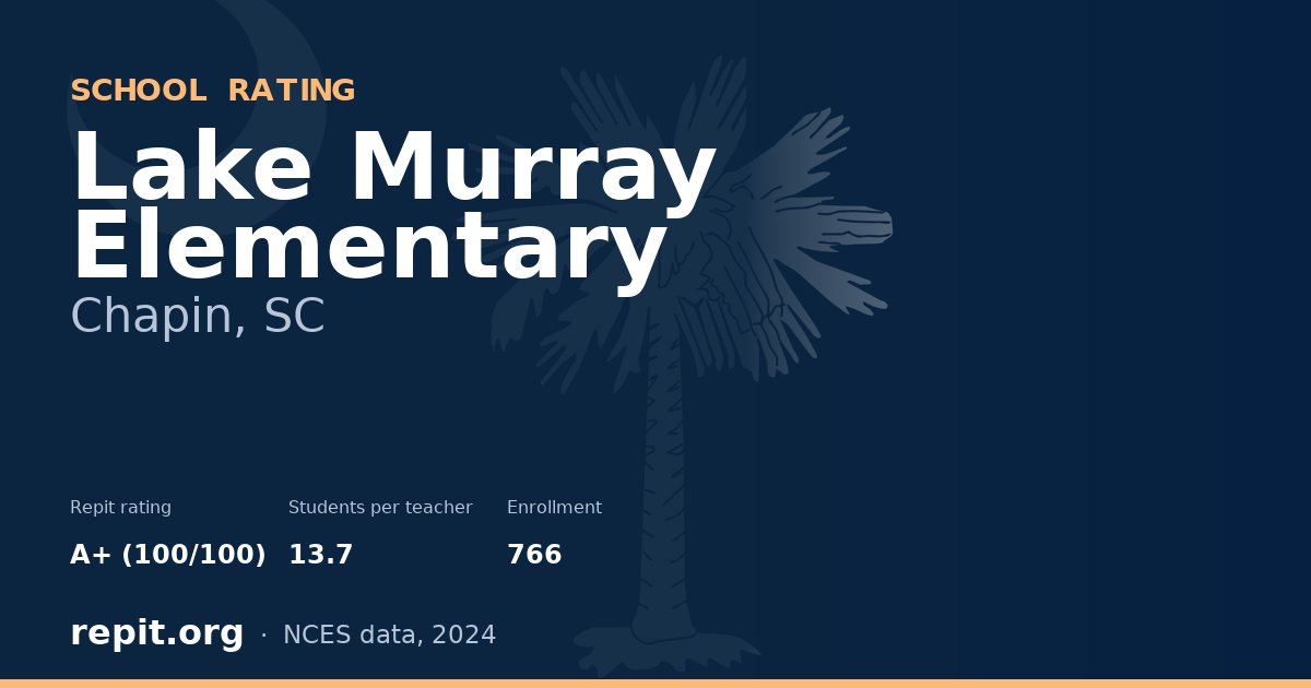 Lake Murray Elementary, Chapin, SC — Repit school rating A+ (100/100)
