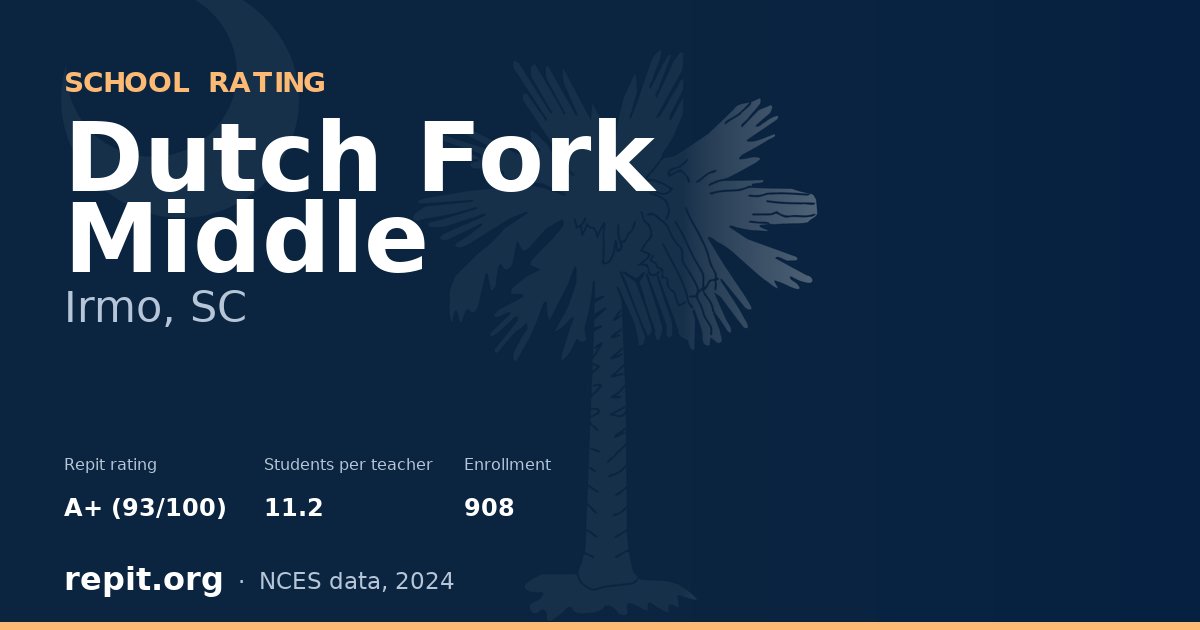 Dutch Fork Middle, Irmo, SC — Repit school rating A+ (93/100)