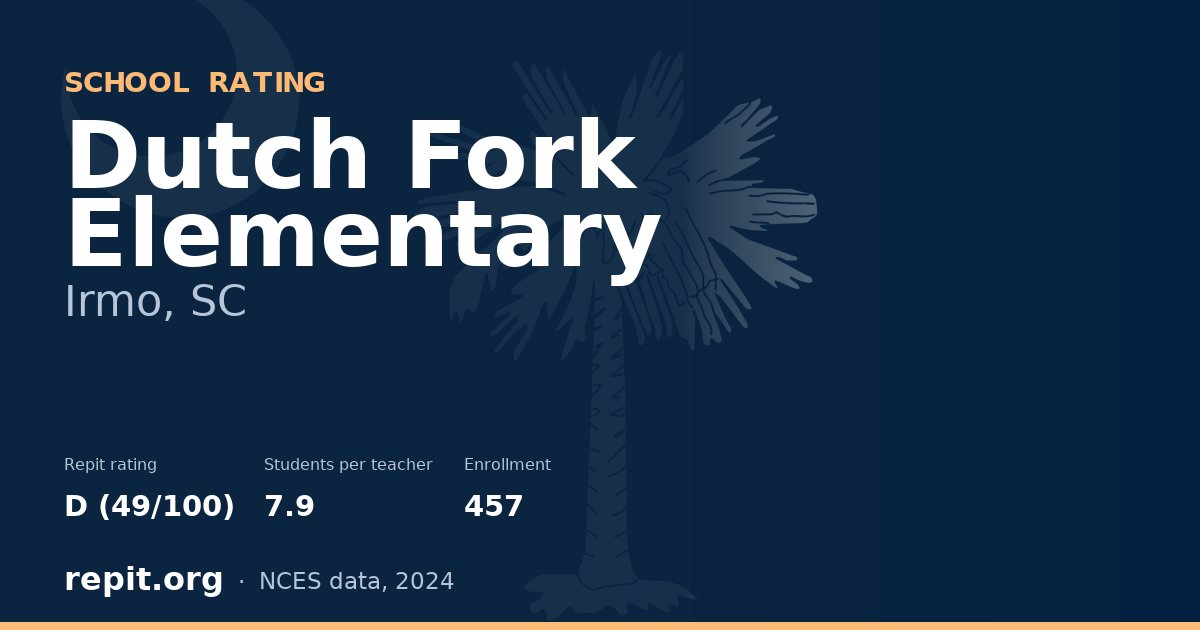 Dutch Fork Elementary, Irmo, SC — Repit school rating D (49/100)
