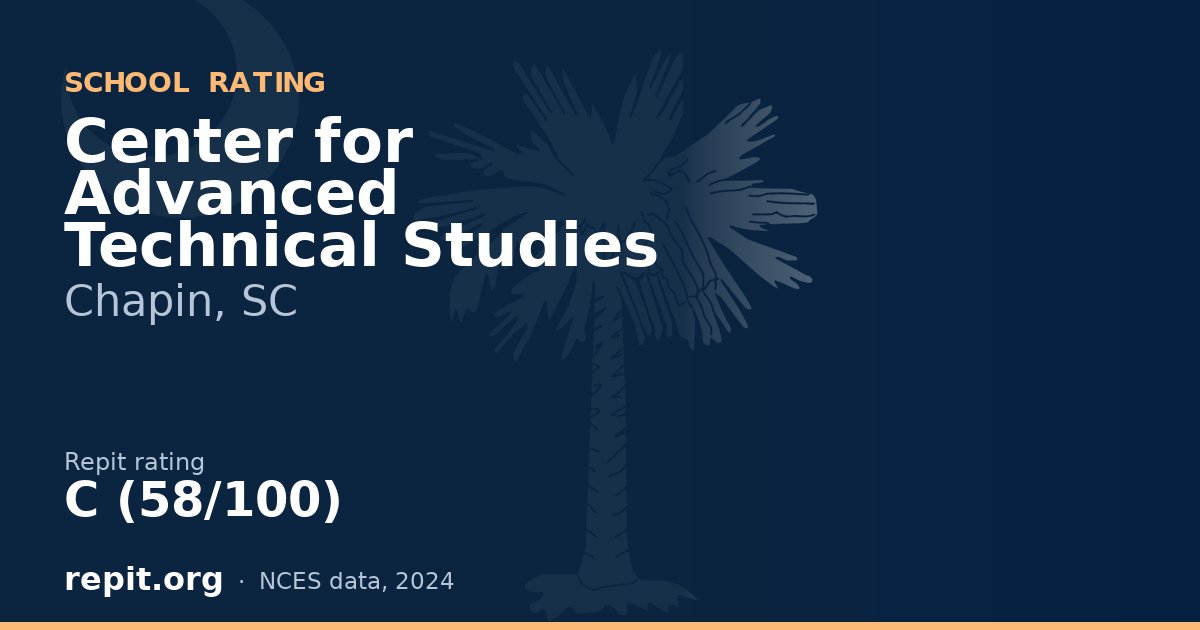 Center for Advanced Technical Studies, Chapin, SC — Repit school rating C (58/100)