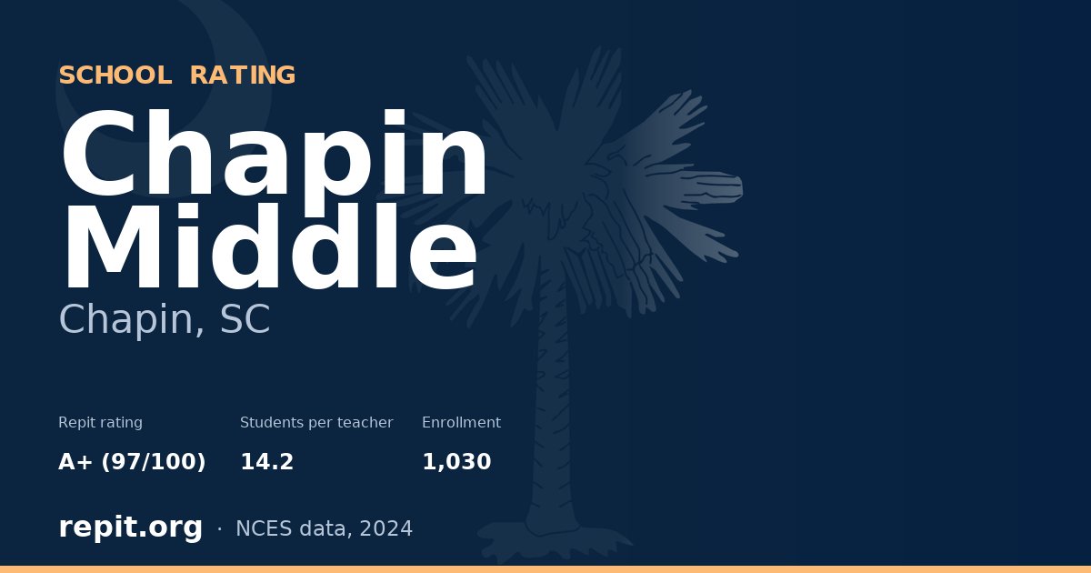 Chapin Middle, Chapin, SC — Repit school rating A+ (97/100)