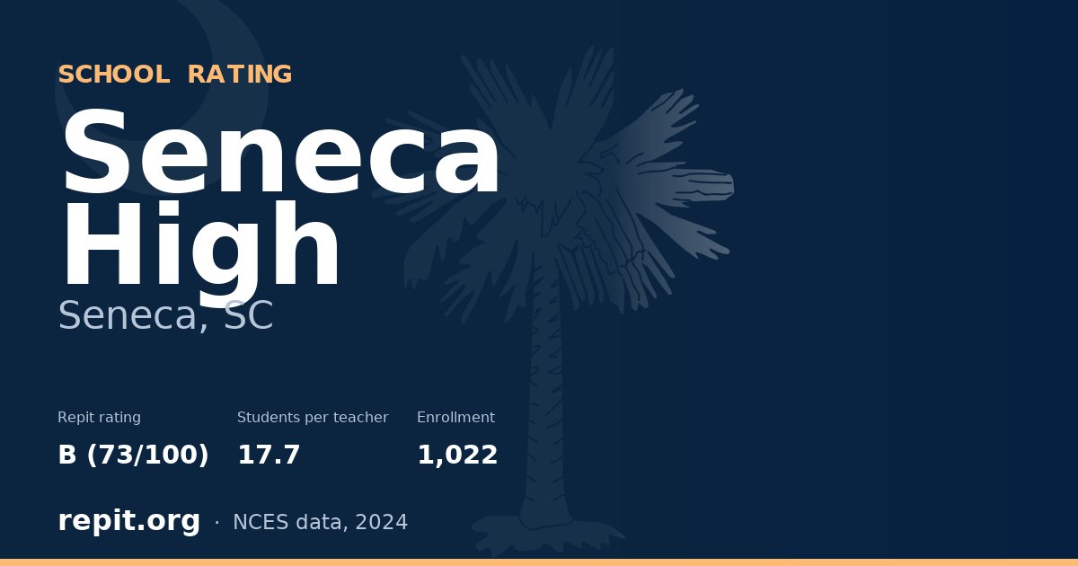 Seneca High, Seneca, SC — Repit school rating B (73/100)
