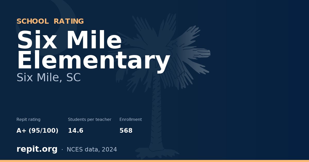 Six Mile Elementary, Six Mile, SC — Repit school rating A+ (95/100)