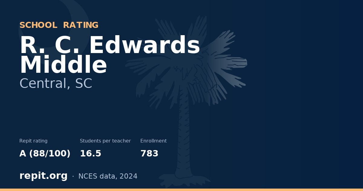 R. C. Edwards Middle, Central, SC — Repit school rating A (88/100)