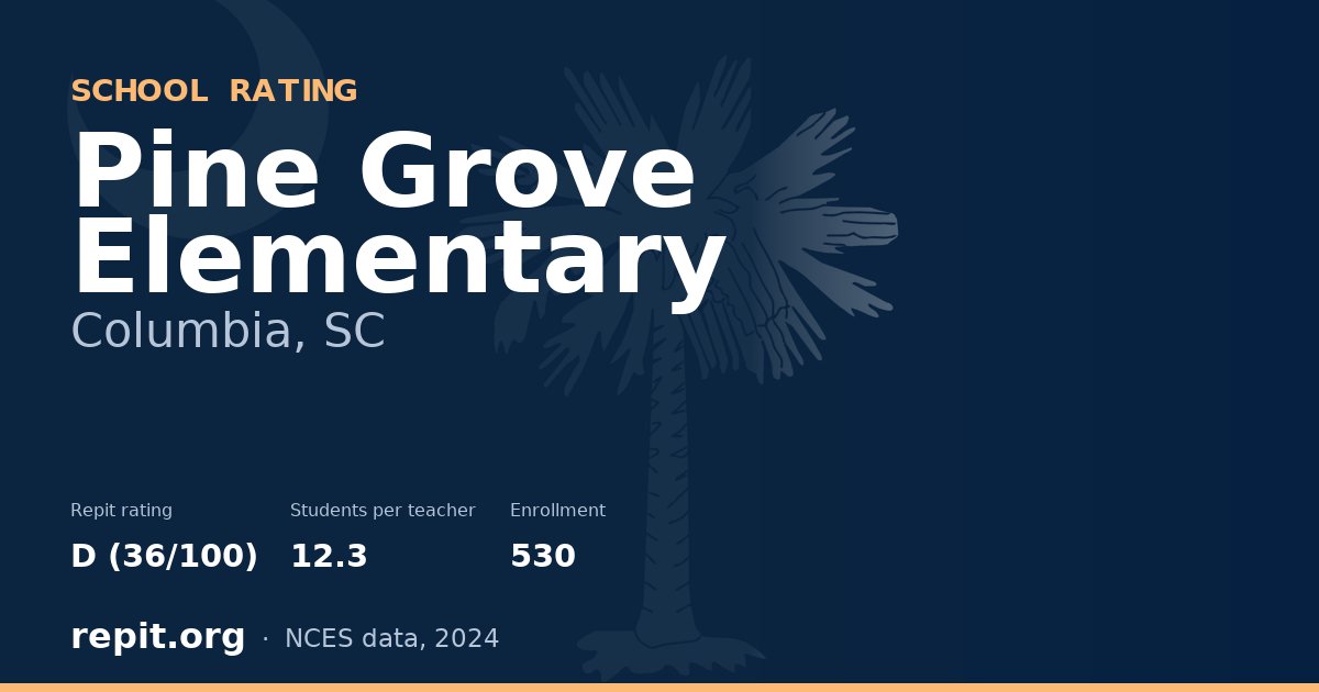 Pine Grove Elementary, Columbia, SC — Repit school rating D (36/100)