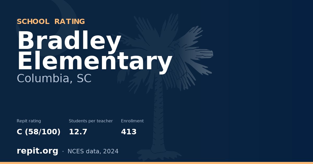 Bradley Elementary, Columbia, SC — Repit school rating C (58/100)