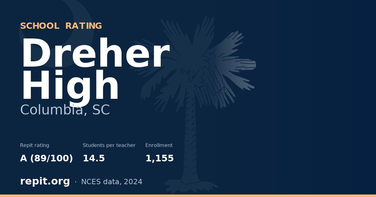 Dreher High, Columbia, SC — Repit school rating A (89/100)